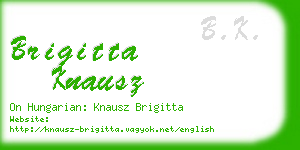 brigitta knausz business card